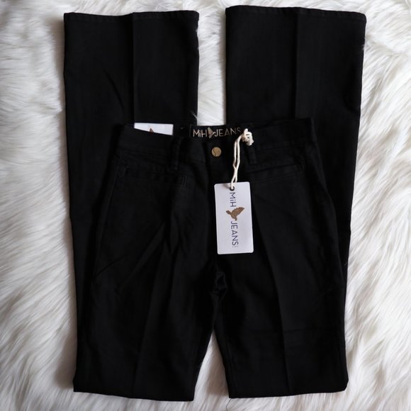 Anthropologie M.i.H Black Kick Flare Jeans Size 27 - Picture 7 of 9